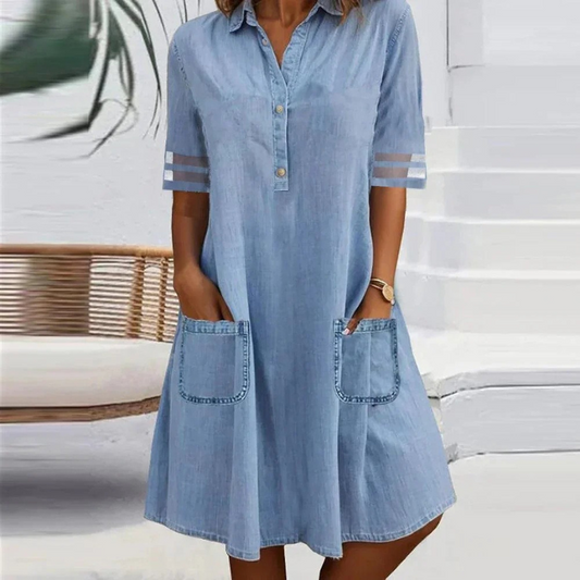 Müheloses Formkleid mit versteckten Taschen und schlanker Silhouette