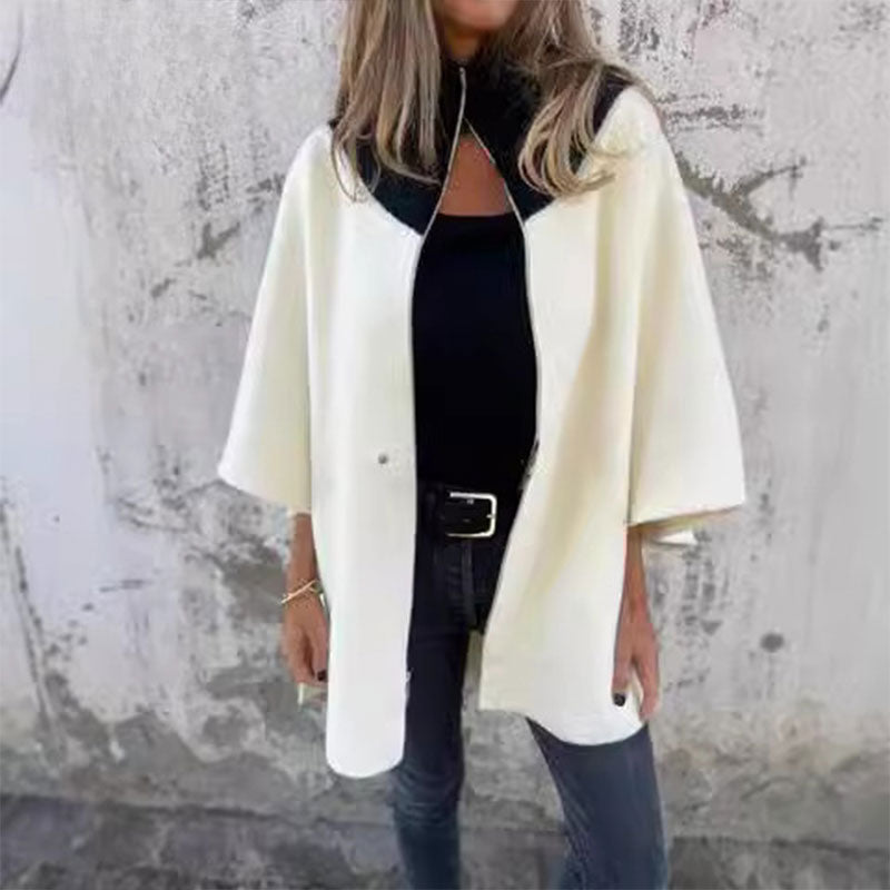 Schicke bicolor lange Jacke für elegante Lagenlooks