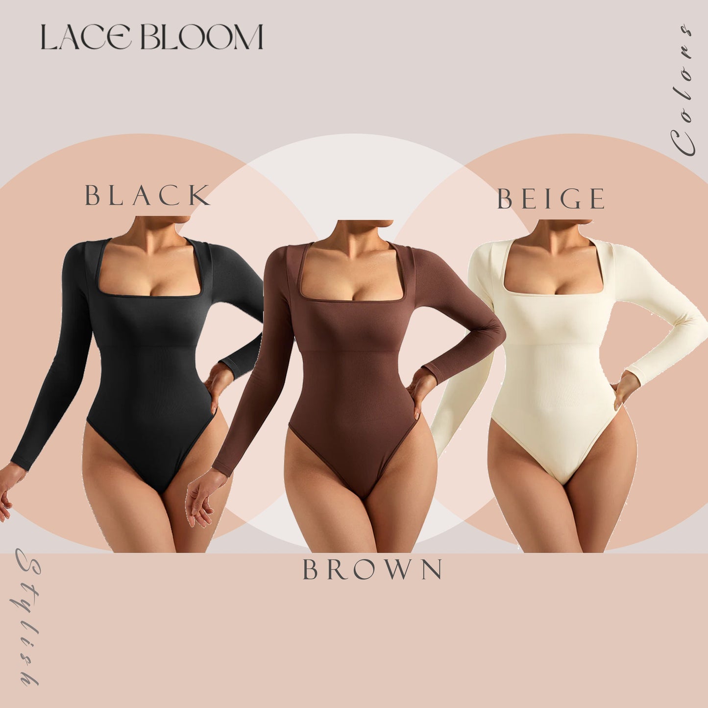 Damen Freizeit Langarm Stretch Bodyshirt