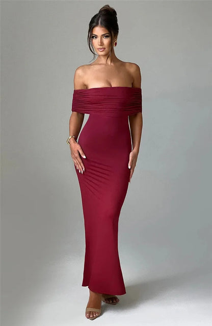 Trägerloses, rückenfreies, sexy Maxikleid