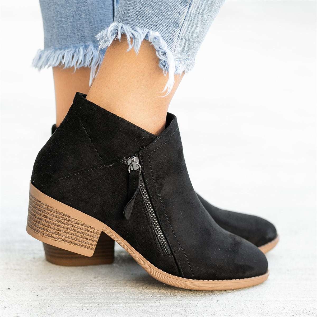 Damen orthopädische Leder-Stiefeletten mit ganztägigem Komfort