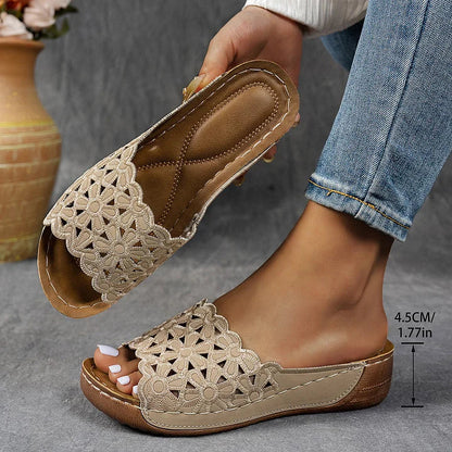 Stilvolle Fischnetz-Riemchensandalen für Damen