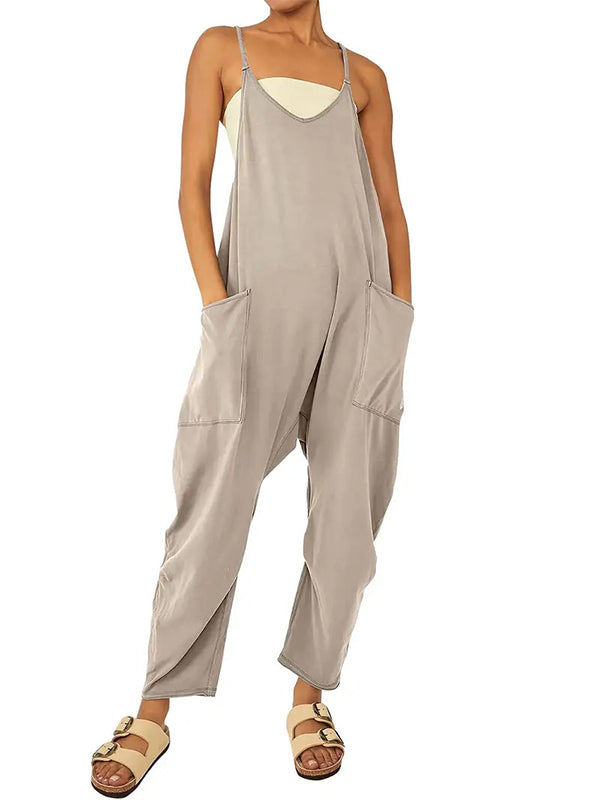 Übergroßer Jumpsuit mit großen Pattentaschen