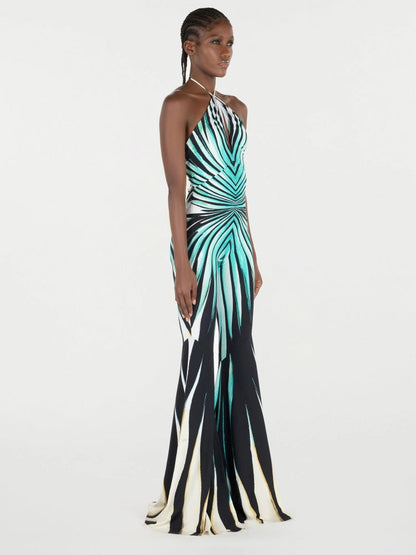 Ärmelloser Sommer-Jumpsuit mit Meeresprint