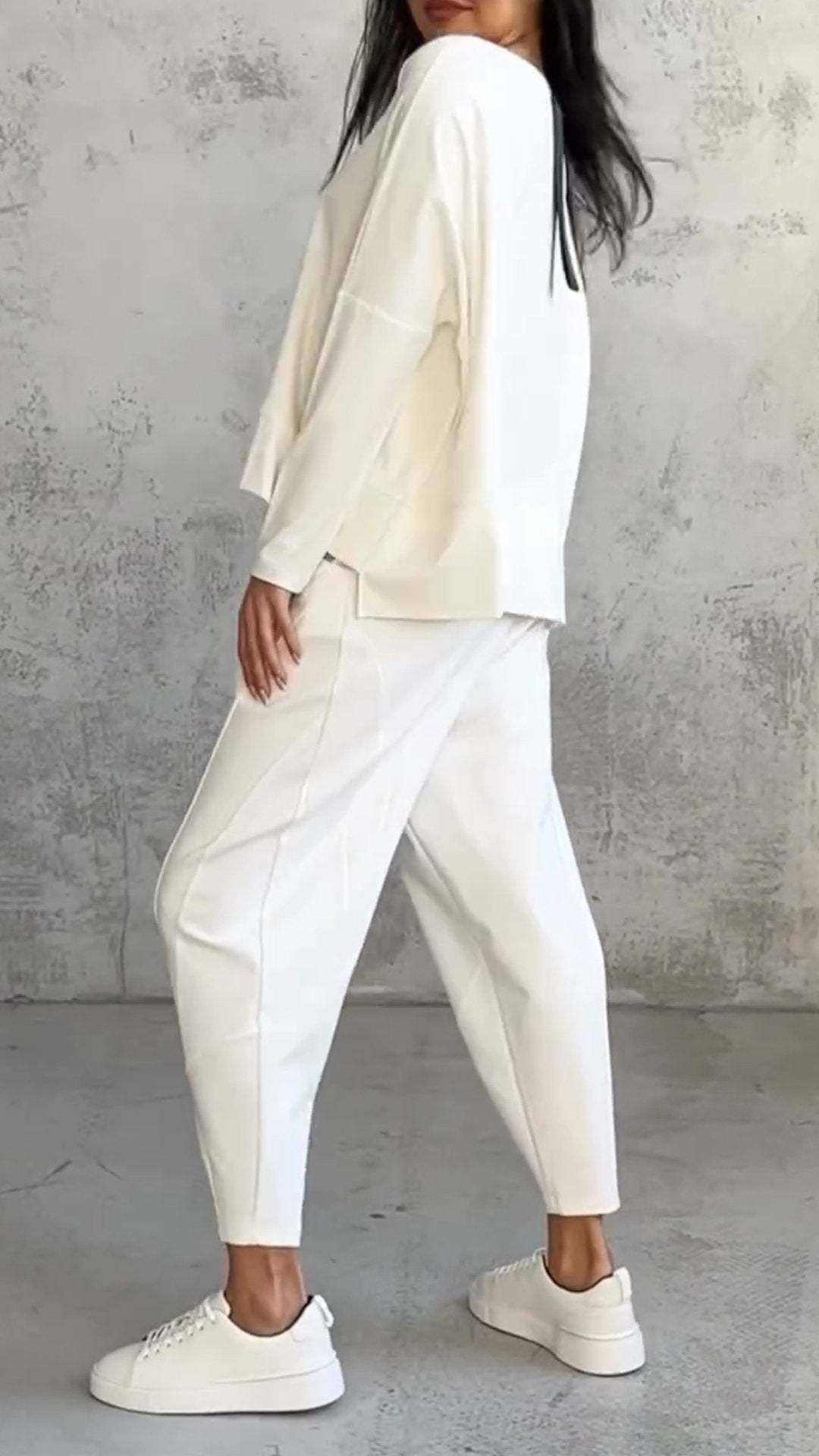 Gemütliches zweiteiliges Strick-Loungewear-Set