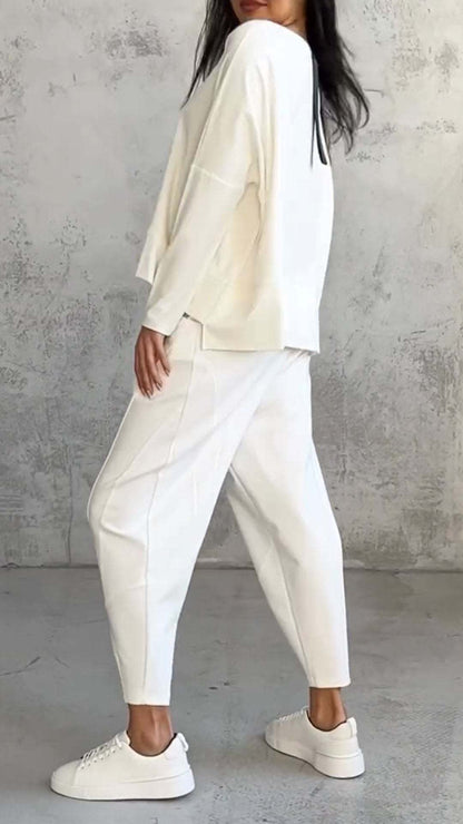 Gemütliches zweiteiliges Strick-Loungewear-Set