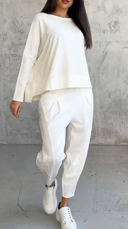 Gemütliches zweiteiliges Strick-Loungewear-Set