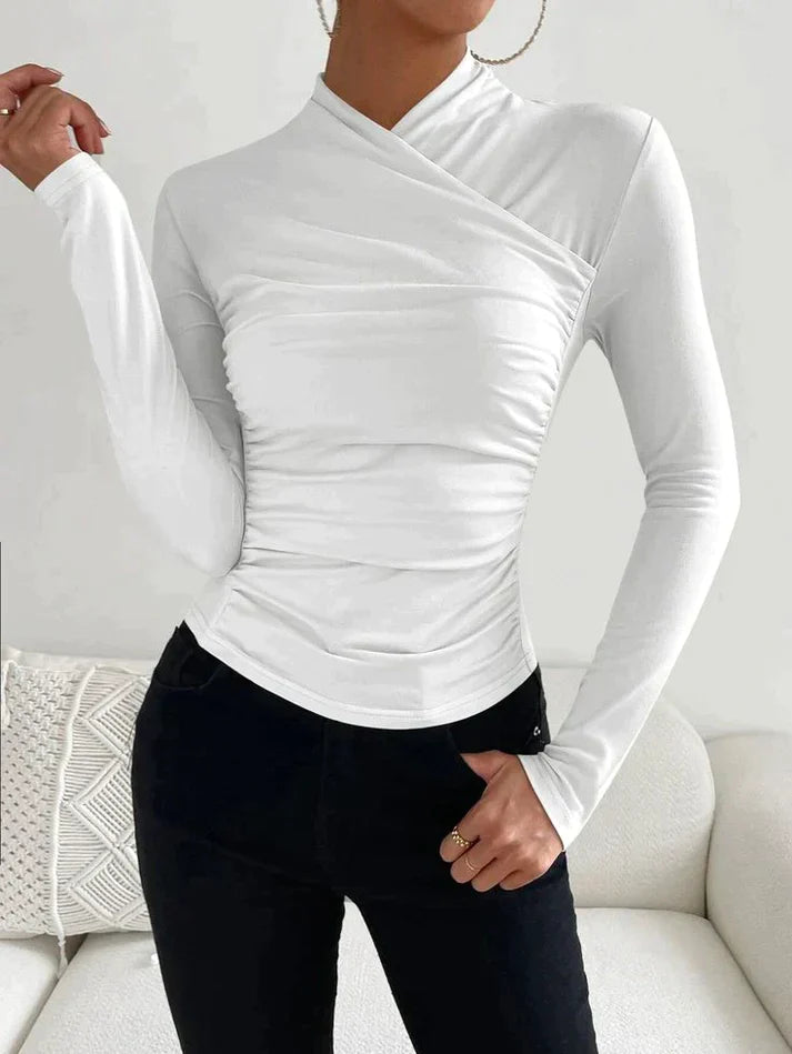 Mela®| Sexy Weißes Langarmshirt