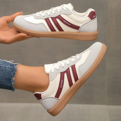Animal-Print Sneakers for Women with Contrast Stripes – Stylish & Comfortable