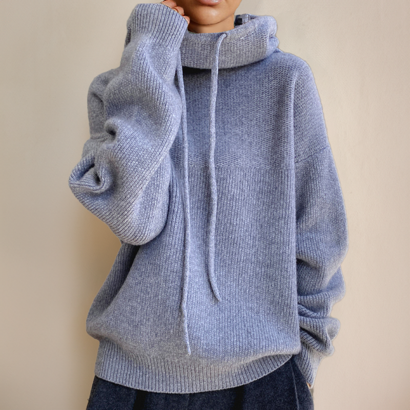 Gemütlicher Strick-Hoodie-Pullover für lässigen Komfort