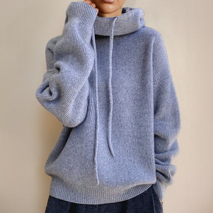 Gemütlicher Strick-Hoodie-Pullover für lässigen Komfort