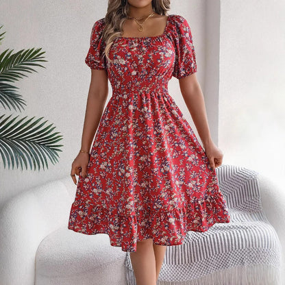 Luisa® | Feminines Blumenkleid mit Puffärmeln