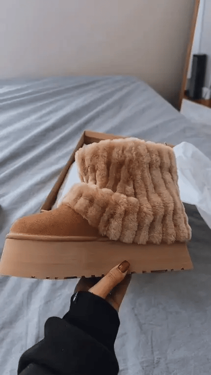 Gemütliche wasserdichte Winter-Schneestiefel für Damen