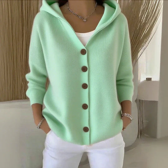 Gemütliche Damen Baumwollcardigan mit langen Ärmeln