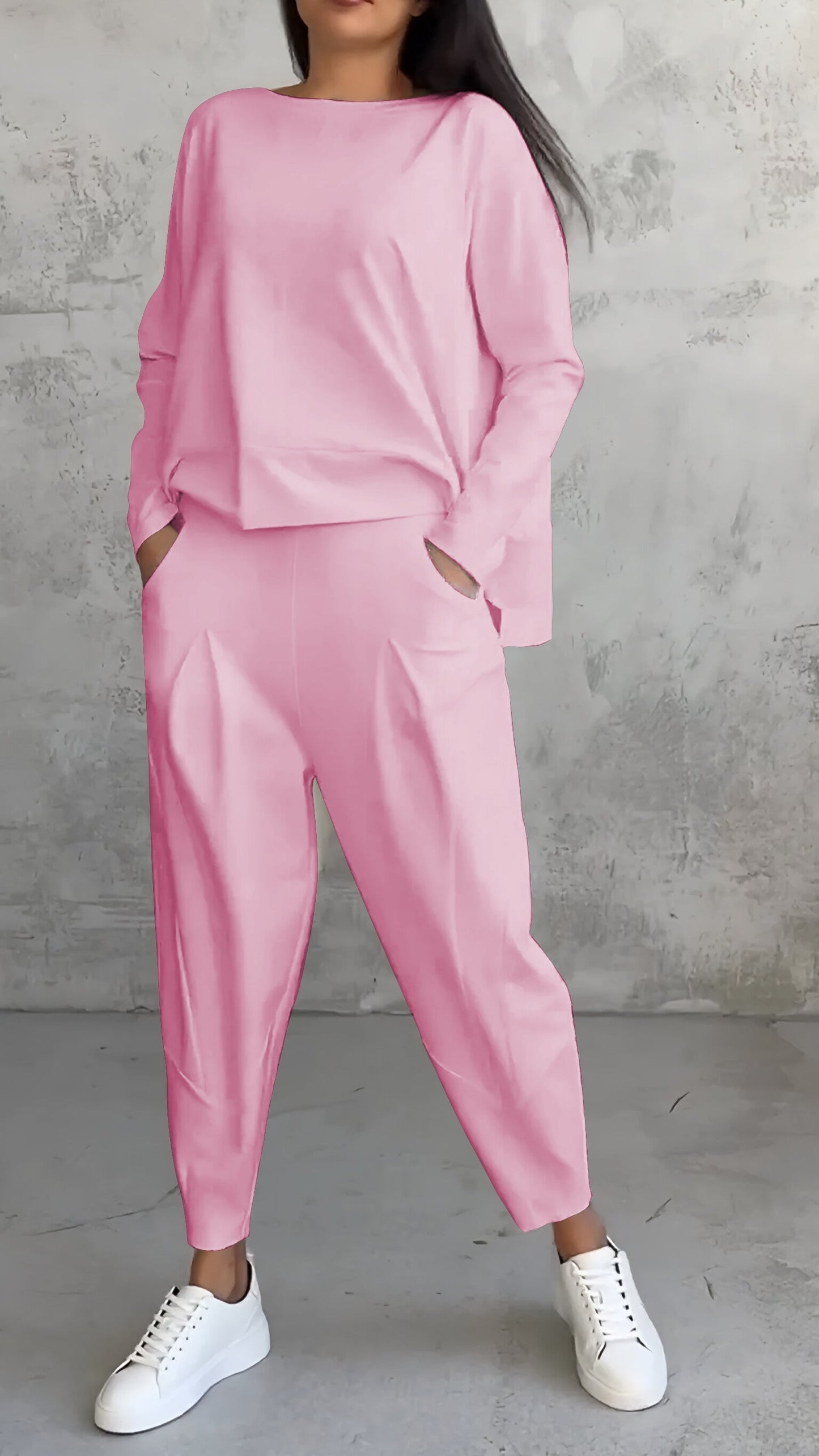 Gemütliches zweiteiliges Strick-Loungewear-Set
