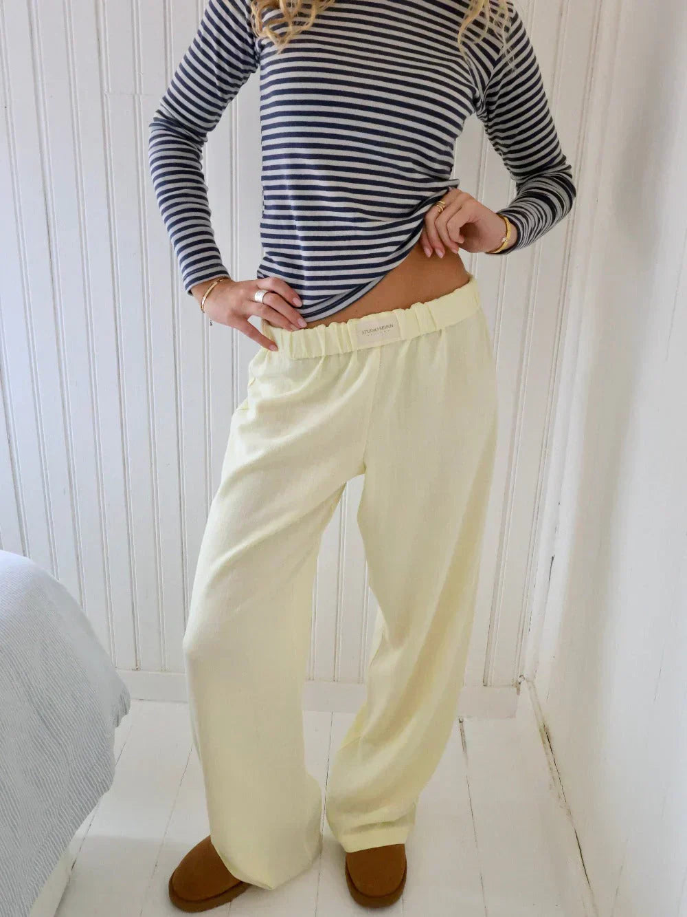 Leichte elegante Sommer-Leinenhose