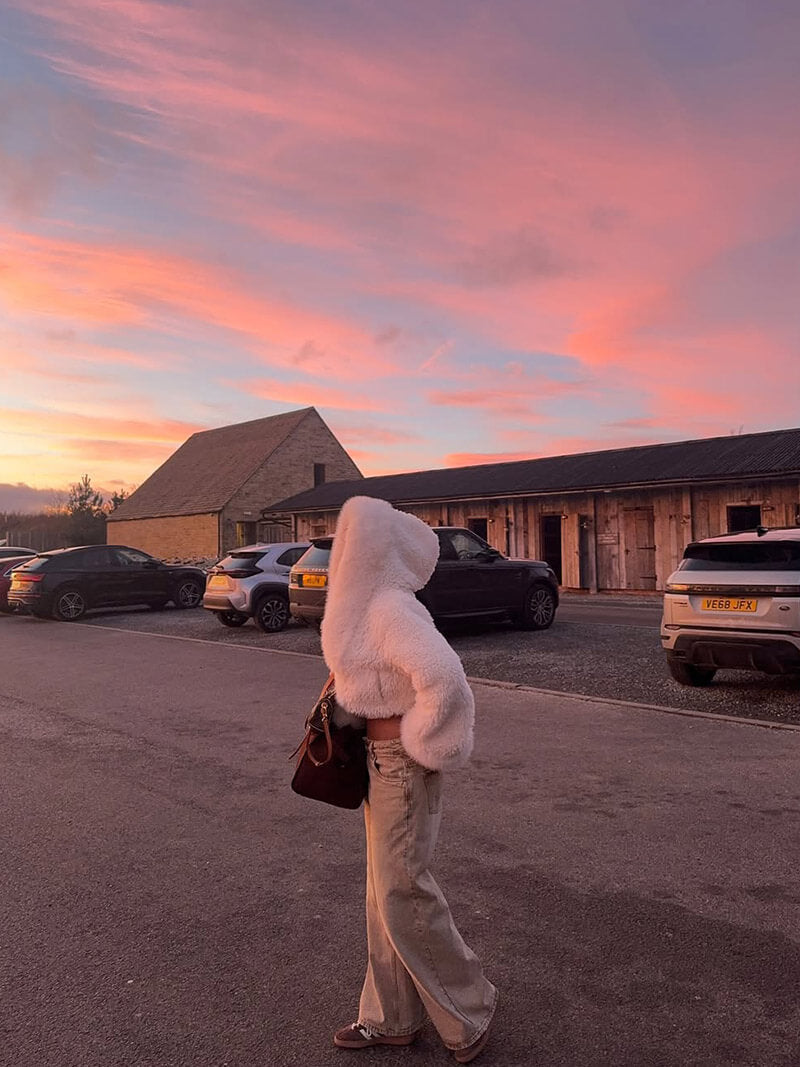 Übergroße Kapuzen-Winterjacke für Damen