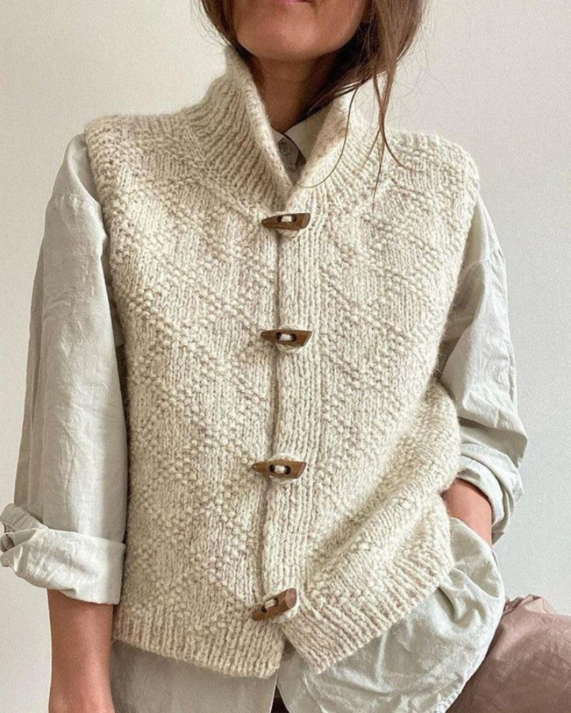 Schicke ärmellose Strickweste für stilvolles Layering