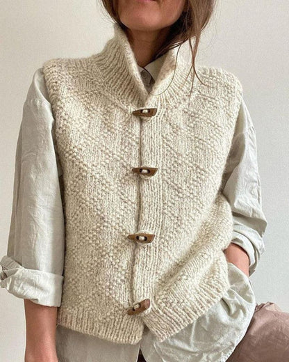 Schicke ärmellose Strickweste für stilvolles Layering