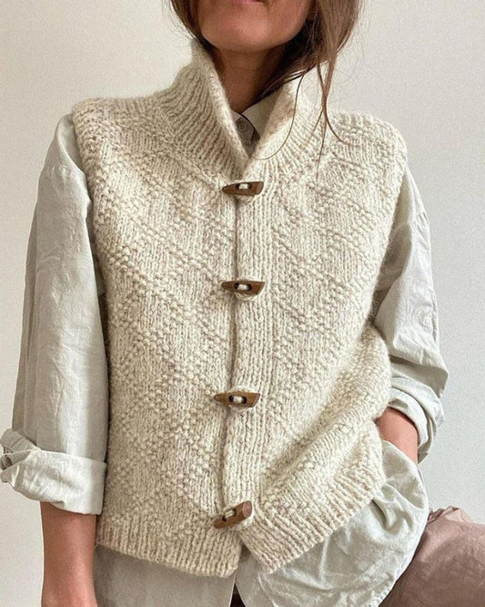 Schicke ärmellose Strickweste für stilvolles Layering