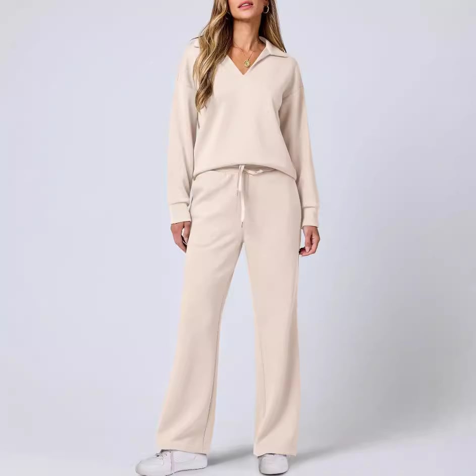 Gemütliches Damen-Casual-Loungewear-Trainingsanzug-Set