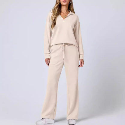 Gemütliches Damen-Casual-Loungewear-Trainingsanzug-Set