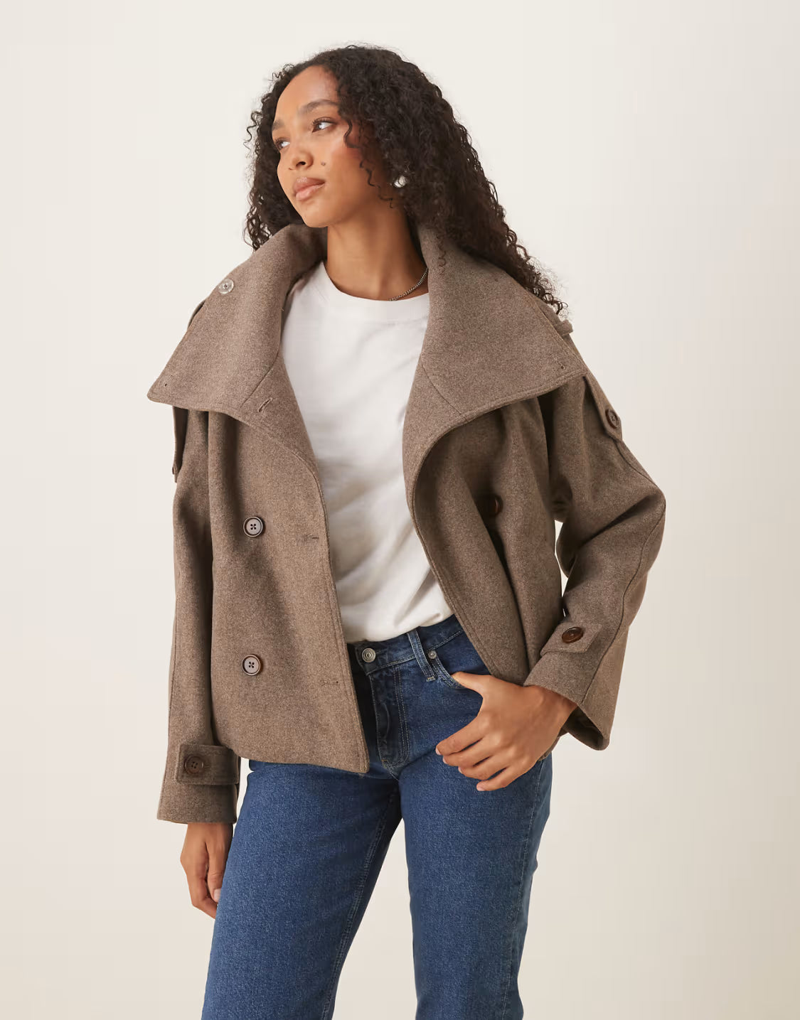 Schicker herbstlicher Woll-Peacoat