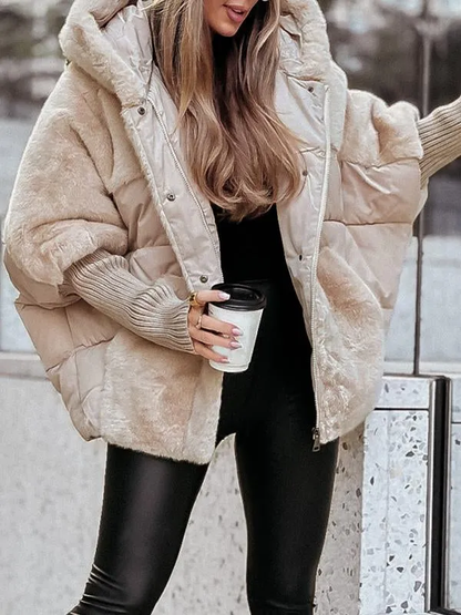 Legere gefütterte Kapuzenjacke für Damen