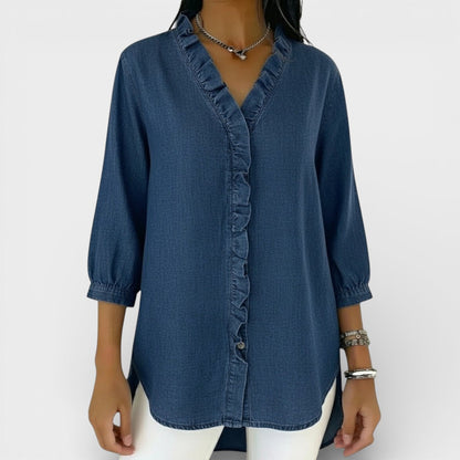 Elegante Bluse mit Rüschen
