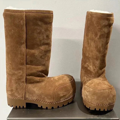 Klobige Plateauboots mit Knöchel hoch