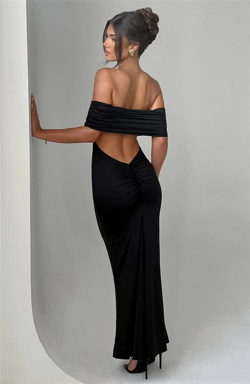 Trägerloses, rückenfreies, sexy Maxikleid