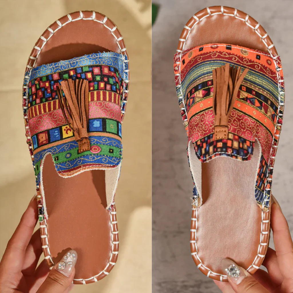 Bohemian Quasten-Sandalen für Damen