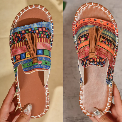 Bohemian Quasten-Sandalen für Damen