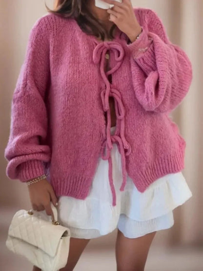 Gemütlicher weicher Strickcardigan für mühelosen Alltagsstil