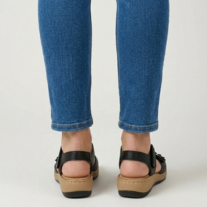 Damen Sandalen mit komfortablem floralem Design