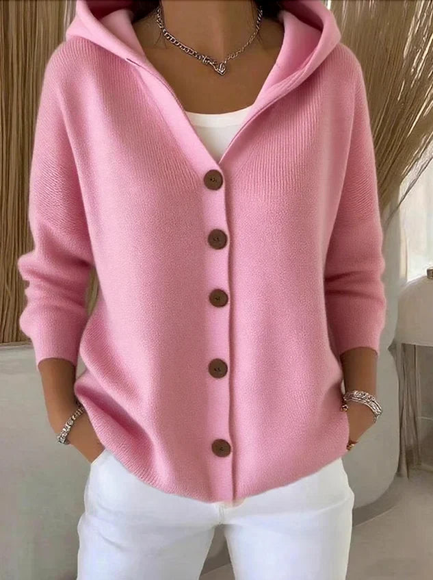Gemütliche Damen Baumwollcardigan mit langen Ärmeln