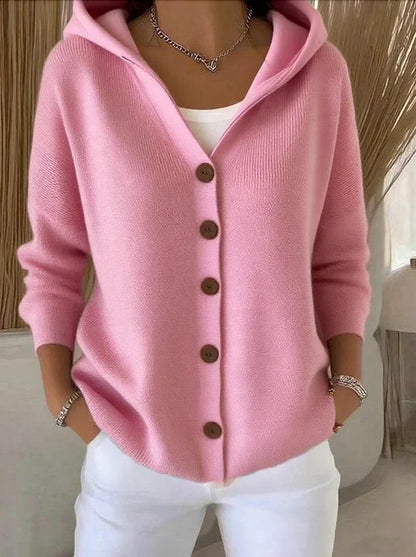 Gemütliche Damen Baumwollcardigan mit langen Ärmeln
