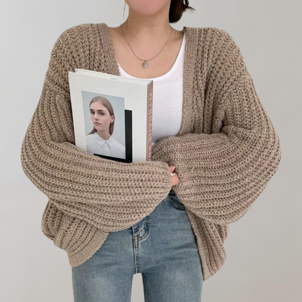 Gemütliche Grobstrickjacke für Damen