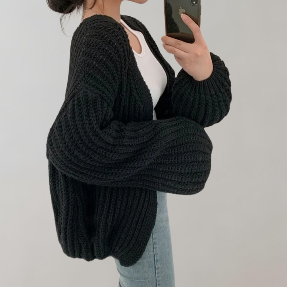 Gemütliche Grobstrickjacke für Damen