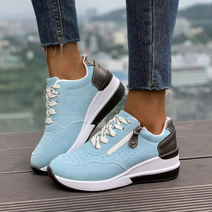 Bequeme orthopädische Seitenschuh-Sneaker mit dicker Sohle