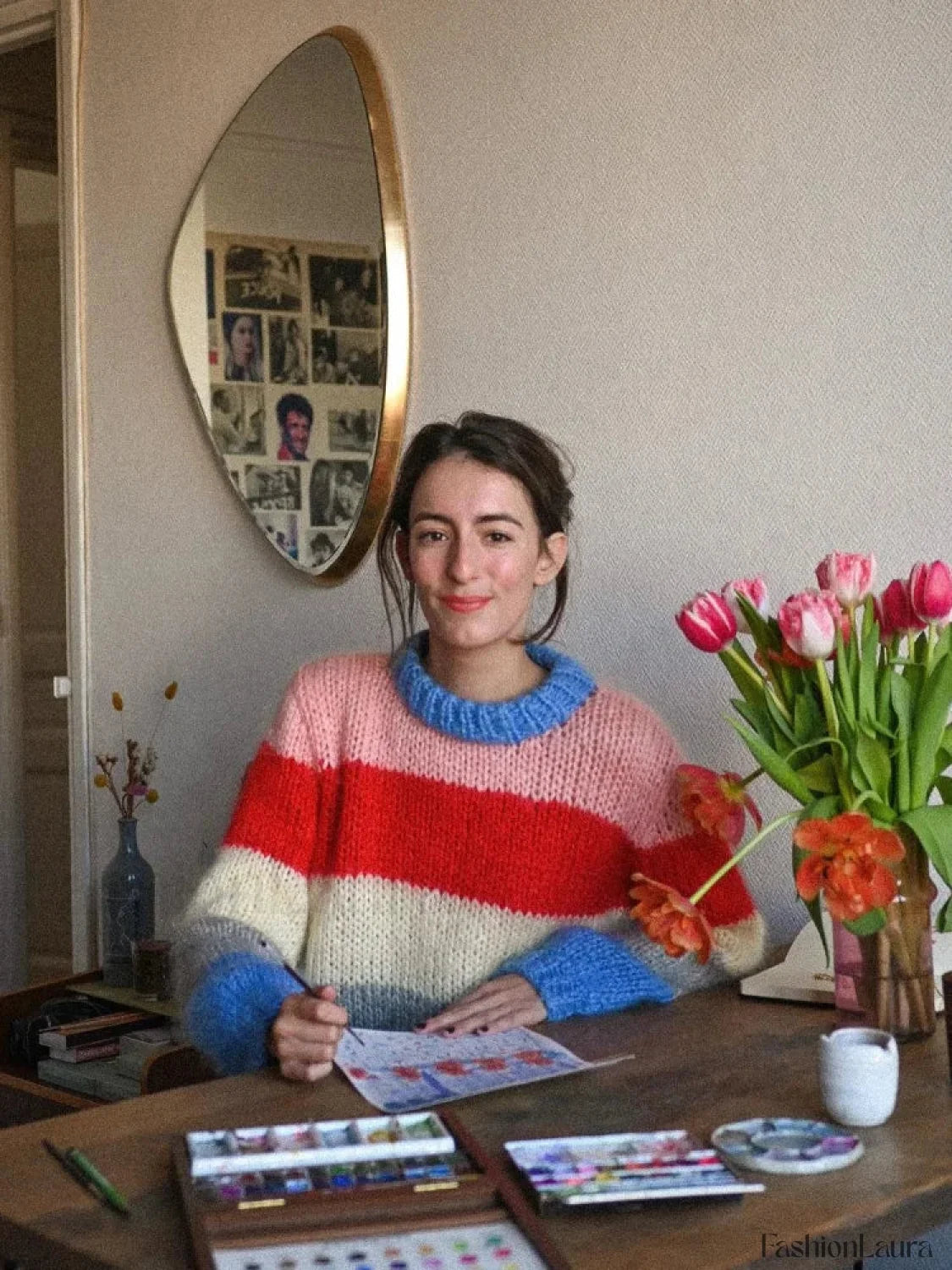 Bunter gestreifter Strickpullover für lässig-elegante Looks