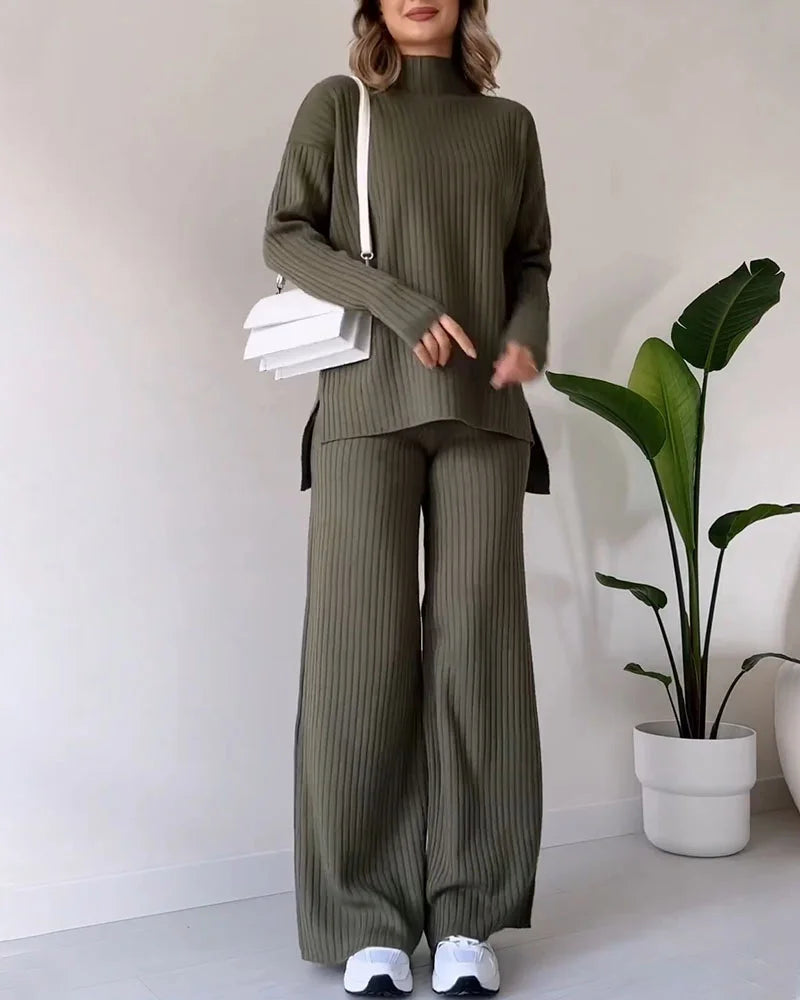 Schickes zweiteiliges Set mit Schlitz für lässigen Alltagslook