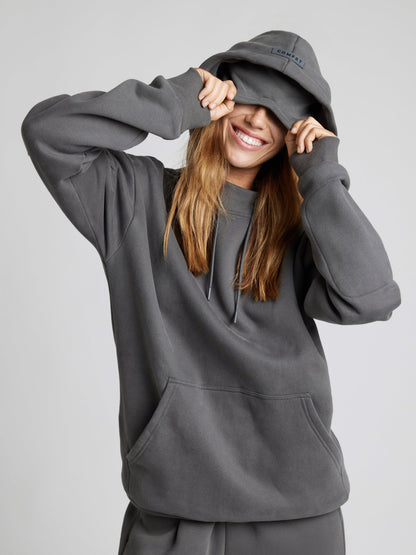 Gemütlicher Reise-Hoodie mit Flugmodus-Grafik