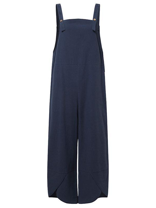 Damen Lässiger Overall mit Knöpfen
