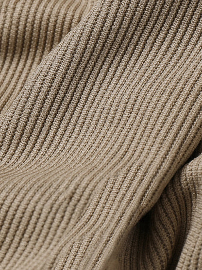 Gemütliches geripptes Cropped Sweatshirt mit Reißverschluss