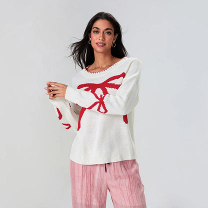 Felix® | Festlicher Strickpullover mit Schleifen-Design