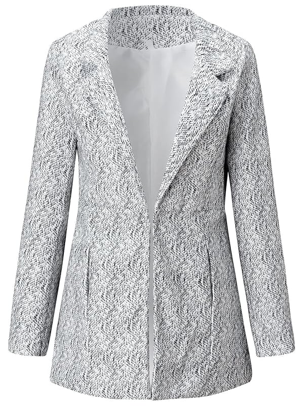 Schicker Longsleeve-Mantel mit offenem Vorderteil und Taschen