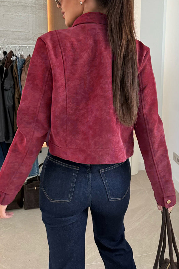Schicke lässige Jacke mit langen Ärmeln und Knopfleiste