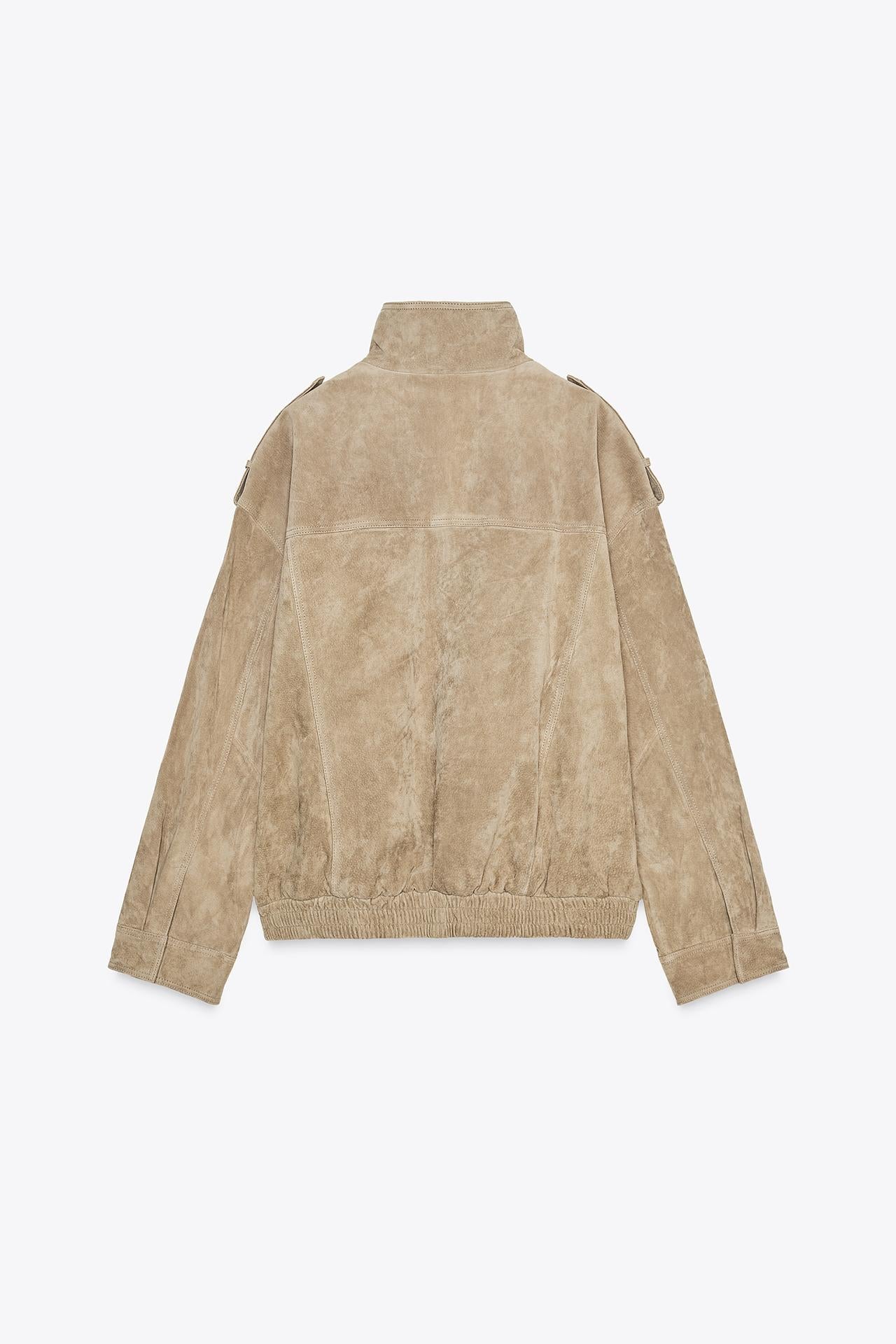 Klassische Vintage-inspirierte Wildlederjacke