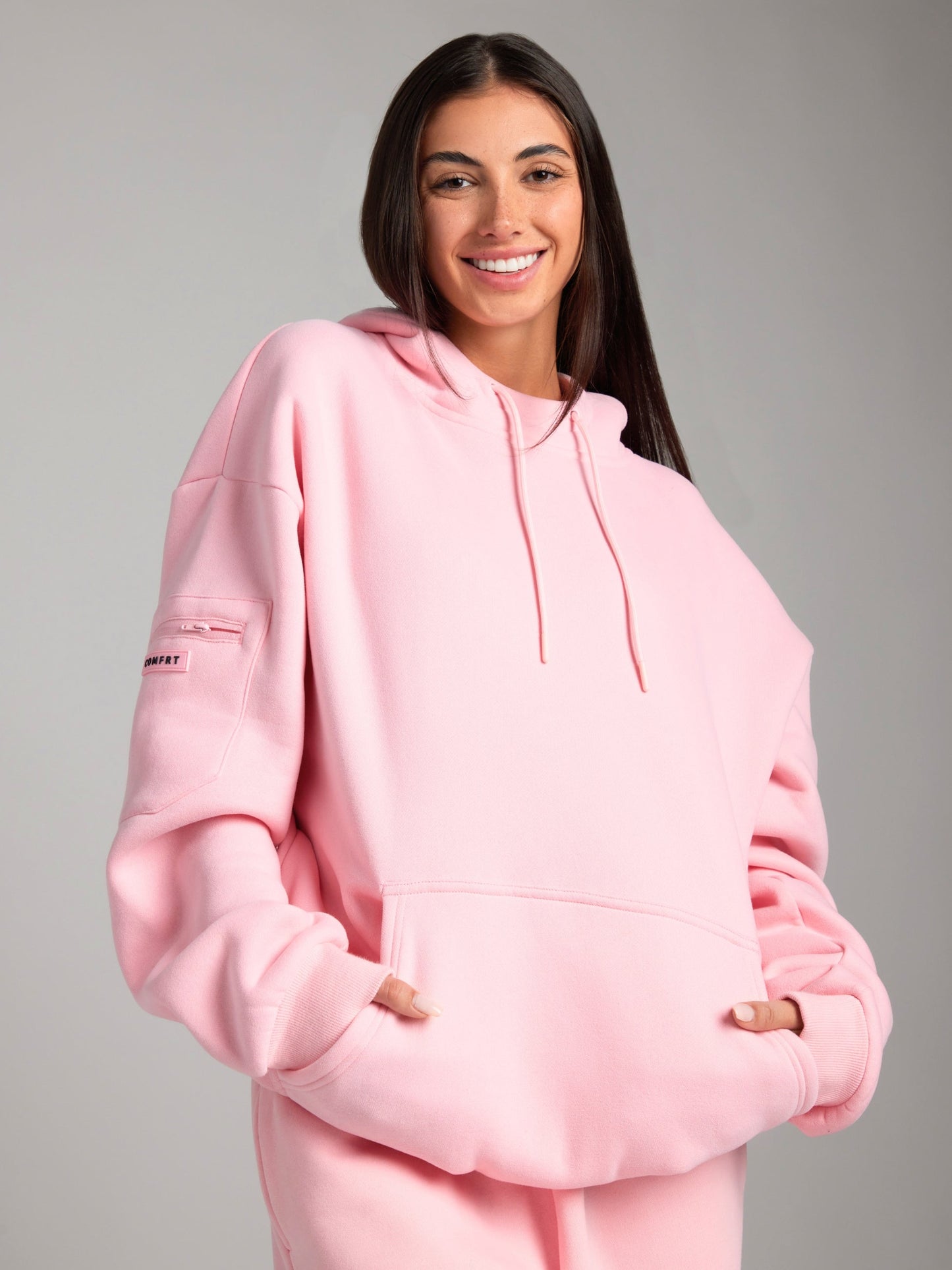 Gemütlicher Reise-Hoodie mit Flugmodus-Grafik
